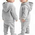 thumbnail image 1 of Soepste Toddler Baby Boy Hoodie Sweatshirt Drawstring Jogger Pants 2‑Pcs Outfit Long Sleeve Suit, 1 of 9