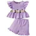 thumbnail image 1 of Soepste Toddler Girl Outfits Girls Clothes Size 6 Toddler Girls Summer Outfit Top And Shorts Clothing Set, 1 of 7