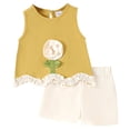 thumbnail image 1 of Soepste Toddler Girl Set 3T Girl Clothes Baby Girls And Toddler Sleeveless Tank Top And Shorts 2-Piece Set, 1 of 9