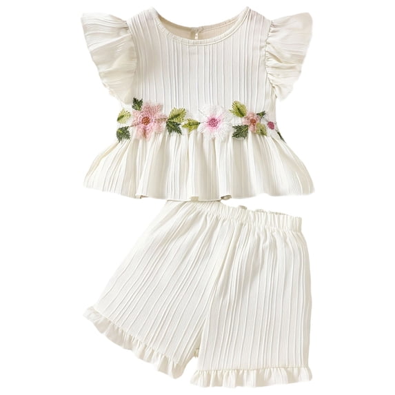 Soepste Toddler Girls Clothes 4T Girl Clothes Toddler Girls Summer Outfit Top And Shorts Clothing Set