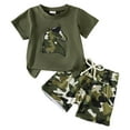 thumbnail image 1 of Soepste Toddler Outfits For Boys 2T Boy Clothes Baby Boy Clothes Toddler Boy Summer Outfits Short Sleeve Top T-Shirt & Pocket Pant Set 2 Piece, 1 of 9