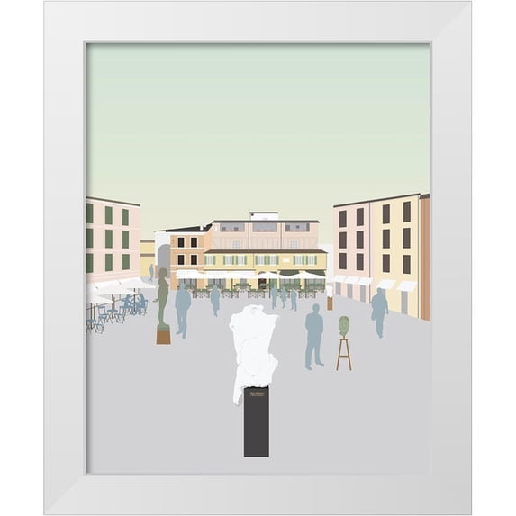 Soerensen, Gurli 12x14 White Modern Wood Framed Museum Art Print Titled - Travel Europe--Pietrasanta