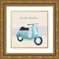 thumbnail image 1 of Soerensen, Gurli 15x15 Gold Ornate Wood Framed with Double Matting Museum Art Print Titled - Two-Wheel Travel II, 1 of 4