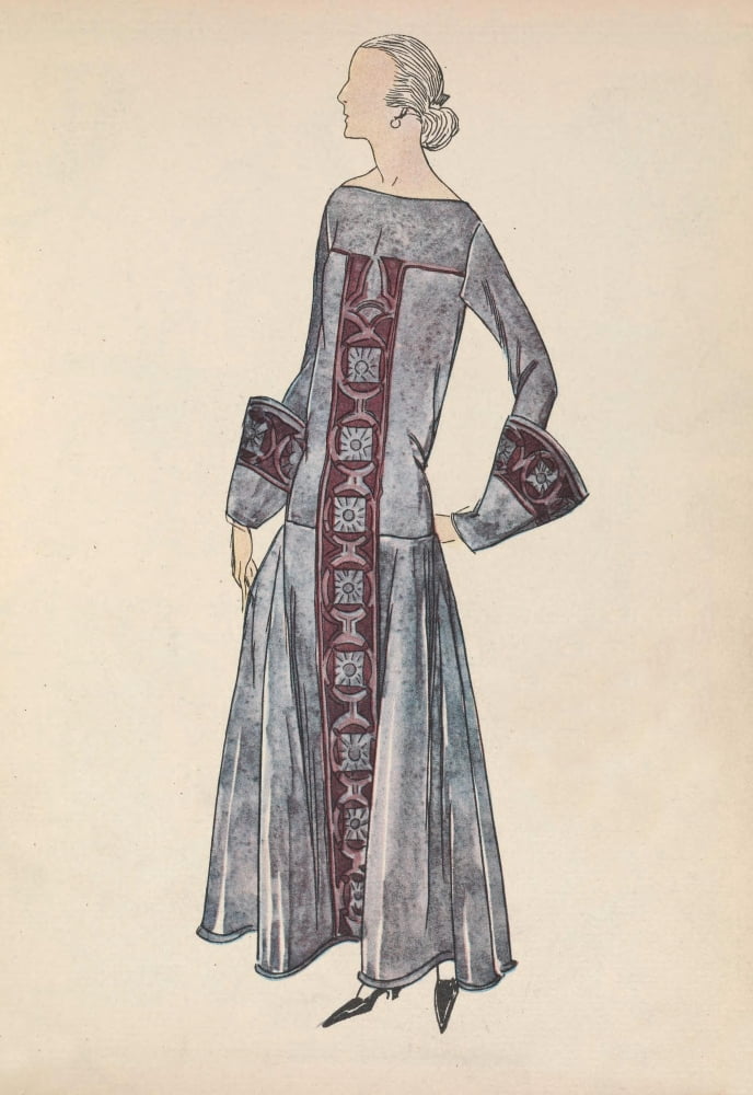 Soeurs David Gazette du Bon Ton 1922 Gown 8 Canvas Art - Soeurs David (18 x 24)
