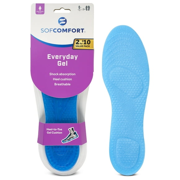 Sof Comfort Everyday Gel Insole, 2-Pack