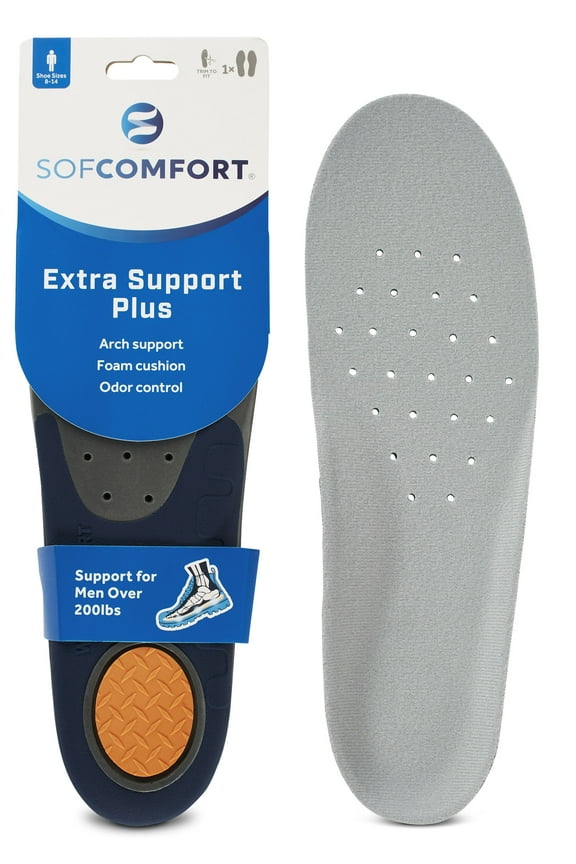 Extra Support Plus Men's Memory Foam Insole, Size 8-14, Trim-to-Fit
