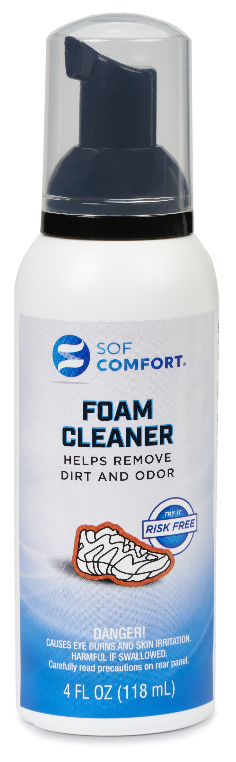 Sof Comfort Foaming Shoe Cleaner Kit, 4 oz, Size: 4 fl oz