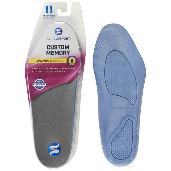 Sof~Comfort Men's Antimicrobial Memory Foam Insoles 2 Pack Value Bundle