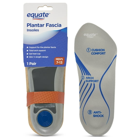Equate Plantar Fascia Foam and Gel Insole, Men's 7-13