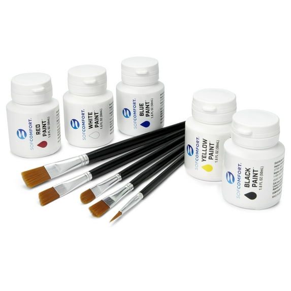 Sof Comfort Sof Comfort Shoe Accessorizing Paint Kit, 5 paint colors and 5 brushes Multicolor