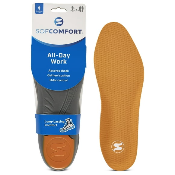 Sof Comfort Work Cushion Foam Insole Men's 7-13, Trim-to-Fit