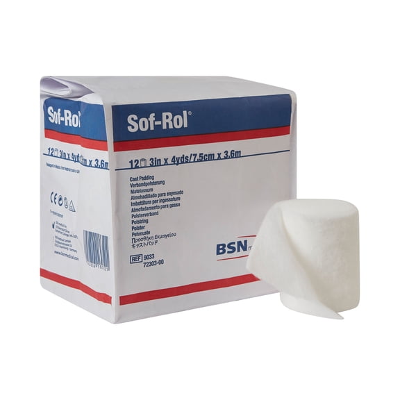 Sof-Rol Cast Padding 3" x 4 Yd Rayon White 9033, 12 Ct
