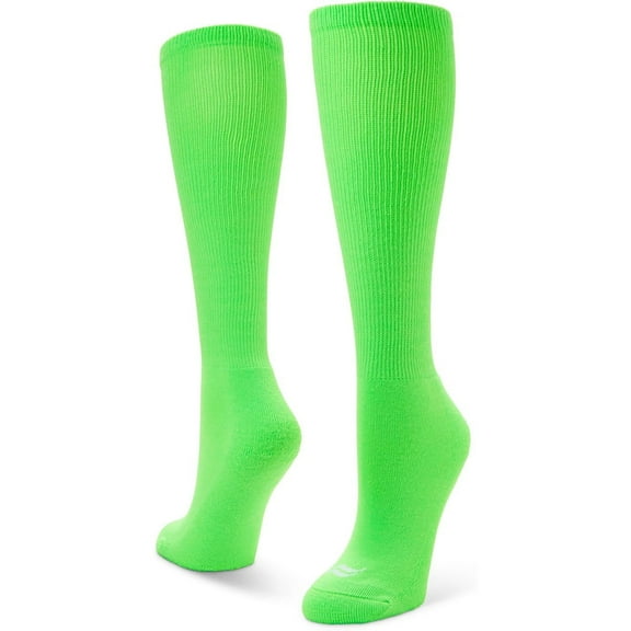 Sof Sole All Sport Over-The-Calf Team Athletic Performance Socks, Neon Green, Medium 4-6 Y/5-9.5 W/6-8 M, 2 Pair