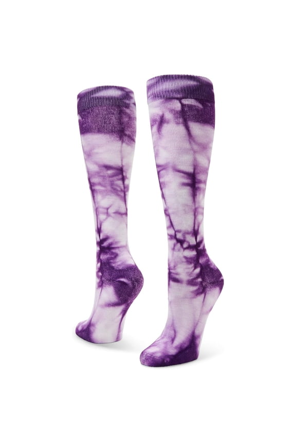 All Sport Over-The-Calf Team Athletic Performance Socks, Neon Purple Tie Dye, Medium 4-6 Y/5-9.5 W/6-8 M, 2 Pair