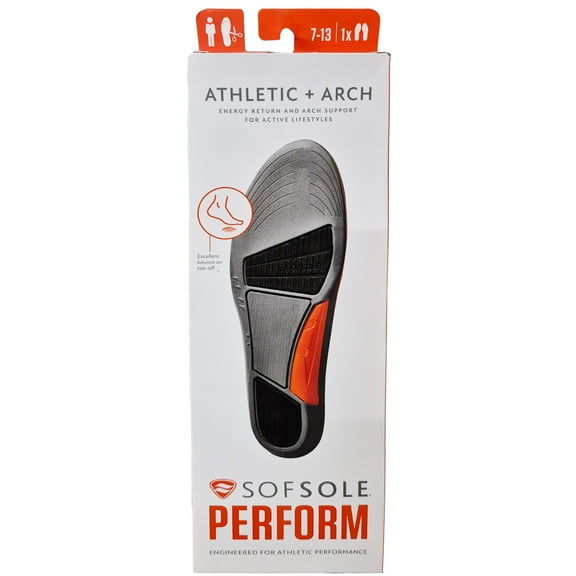 Sof Sole Athletic   Arch Trim To Fit Insoles, Men's 7-13