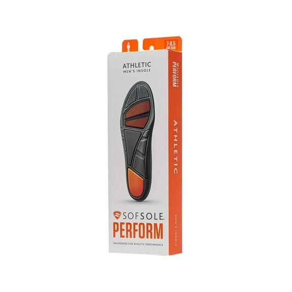 Sof Sole Athletic Performance Womens Insoles Size 5.5/7.5, Color: Orange/Grey
