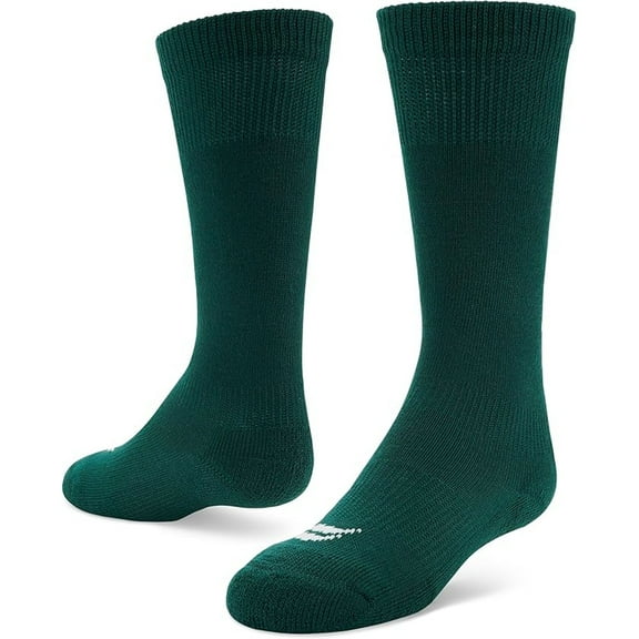 Sof Sole Baseball/Softball Over-The-Calf Team Athletic Performance Socks, Forest Green, Small 13-14Y, 2 Pair