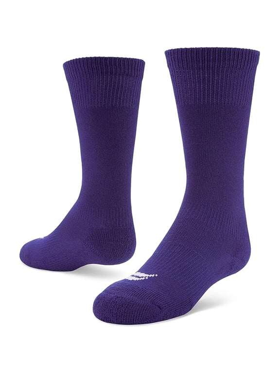 Baseball/Softball Over-The-Calf Team Athletic Performance Socks, Purple, Xsmall 9-13Y, 2 Pair