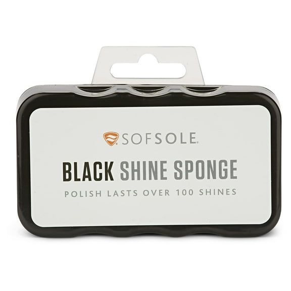 Sof Sole Black Shine Sponge, Great for home, office or on the go