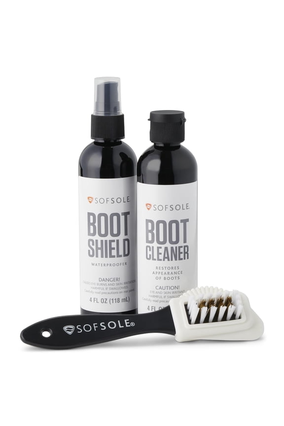 Sole Boot Care Kit with Waterproofer, Cleaner and Brush