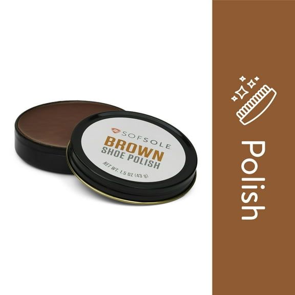 Sof Sole Brown Shoe Polish, 1.5 oz