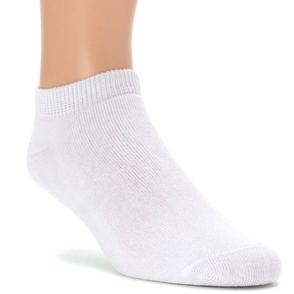 Sof Sole Comfort Low Cut Socks, White, Large, 6 Pairs
