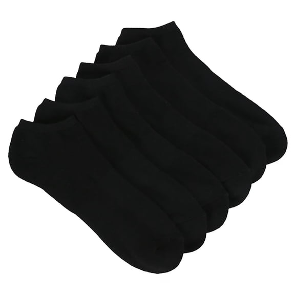 Sof Sole Comfort No Show Socks 6-Pack - Medium - Black