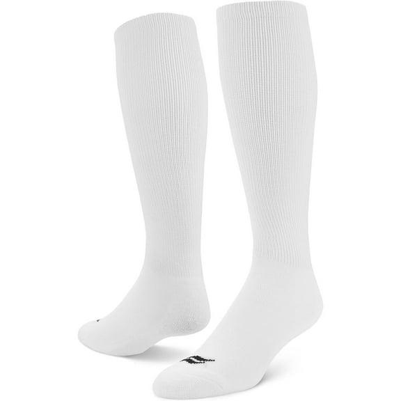 Sof Sole Endzone Football Team Athletic Performance Socks, White, Youth Small 10-4.5, 2-Pack