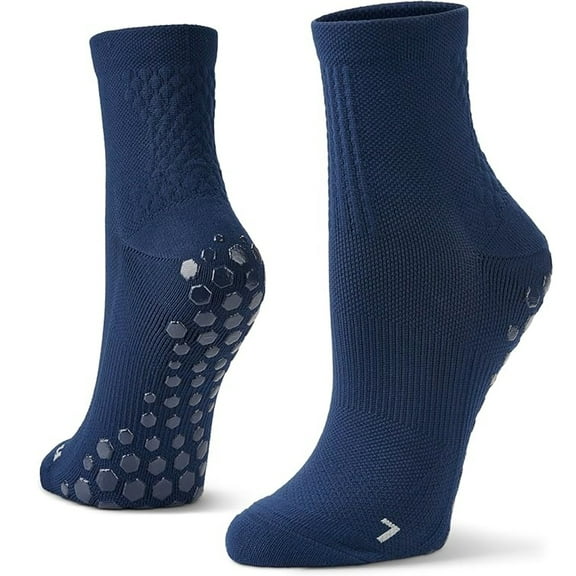 Sof Sole Half Crew Nylon Gripper Socks, Navy, Medium, W 5-10/M 4-8, 1 Pair