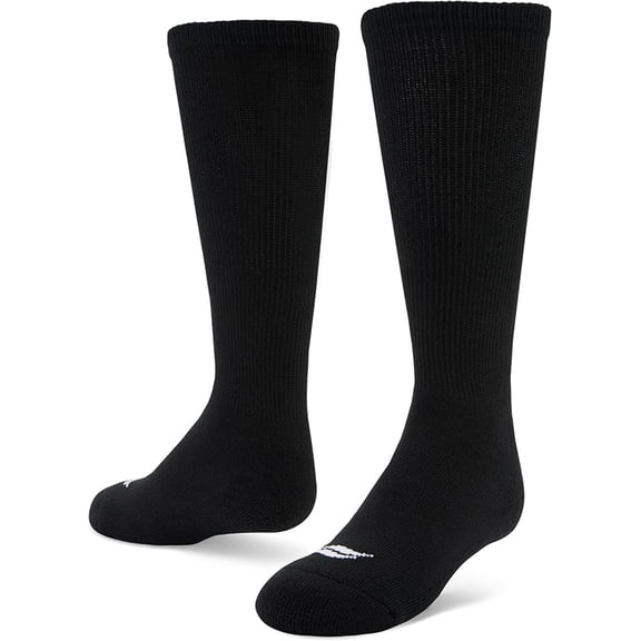 Sof Sole Men's All Sport Over-The-Calf Team Athletic Performance Socks, Black, Medium 4-6 Y/5-9.5 W/6-8 M, 2 Pair