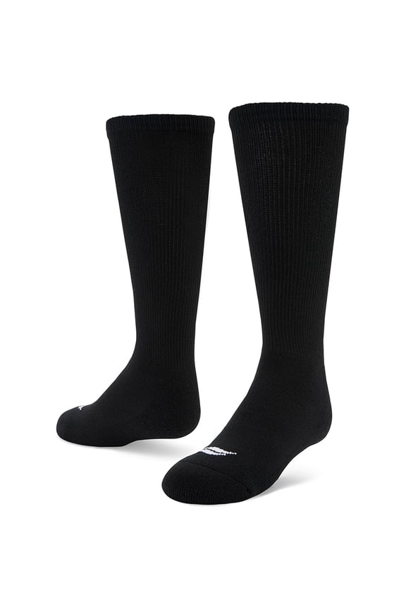 Men's All Sport Over-The-Calf Team Athletic Performance Socks, Black, Medium 4-6 Y/5-9.5 W/6-8 M, 2 Pair