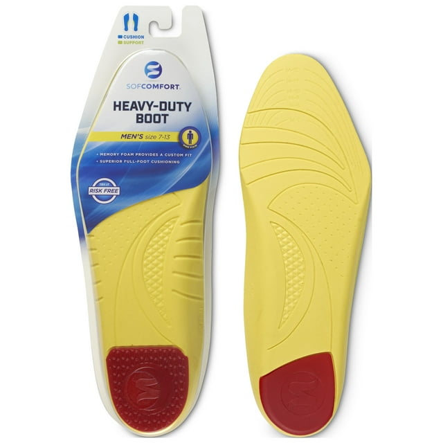 Sof Sole Men's Heavy Duty Work Boot Insole, TrimtoFit, One Size Fits