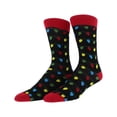 thumbnail image 1 of Sof Sole Mens Fireside Lights Holiday Socks Black 8/12.5, Color: Black/Red/Multi, 1 of 1