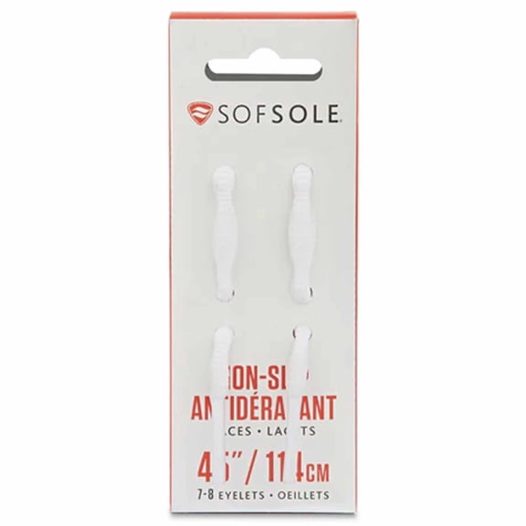 Sof Sole Non-Slip Laces, White