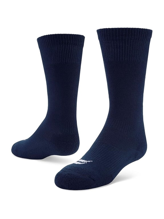 Baseball/Softball Over-The-Calf Team Athletic Performance Socks, Navy Blue, Xsmall 9-13Y, 2 Pair