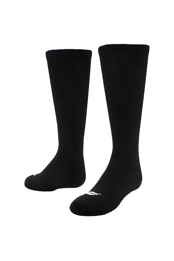 RBI Baseball Team Athletic Performance Socks, Black, Mens Large 10-12.5, 2-Pack