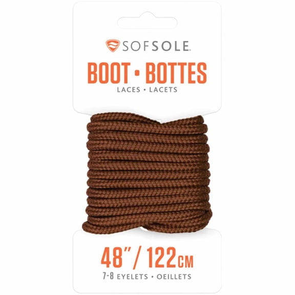Sof Sole Boot Laces, Brown, 48"