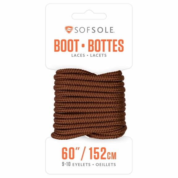 Sof Sole Boot Laces, Brown, 60"