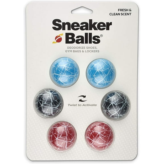 Sof Sole Sneaker Balls Shoe, Gym Bag, and Locker Deodorizer, 6 Pack