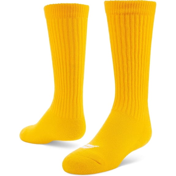 Sof Sole Soccer Over-The-Calf Team Athletic Performance Socks, Gold, Small 13-14Y, 2 Pair