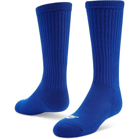 Sof Sole Soccer Over-The-Calf Team Athletic Performance Socks, Royal Blue, Large 9.5-12 W/ 8-12.5 M, 2 Pair