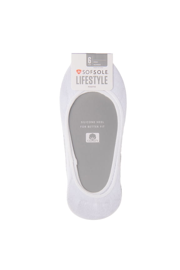 Women's Ultra No Show Comfort Invisible Liner Sock, White/Gray/Black, One Size, 6 Pair