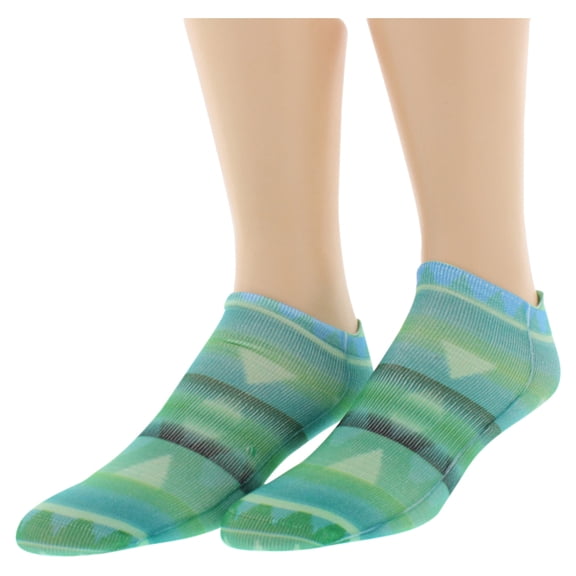 Sof Sole Womens Digital Design Pixelated Low Cut Socks Two Pack Turquoise