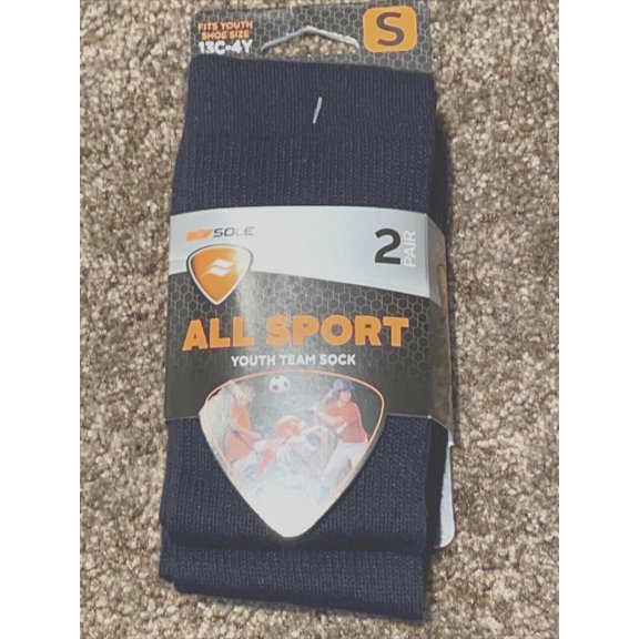 Sof Sole Youth All Sport Team Socks, Navy, Small 13C-4Y, New