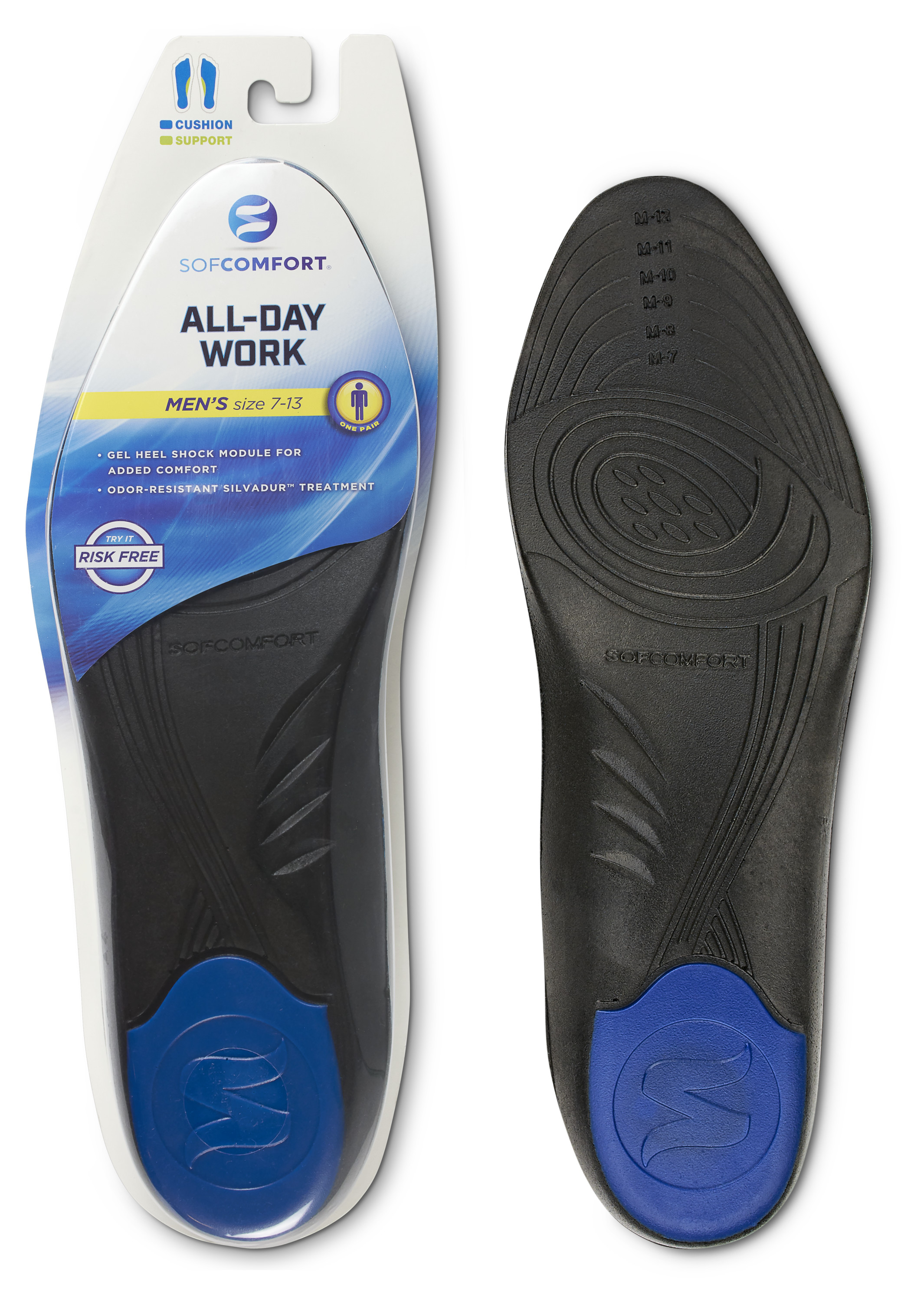 Men's AllDay Work Insole, Cutto Fit One Size Fits Size 7