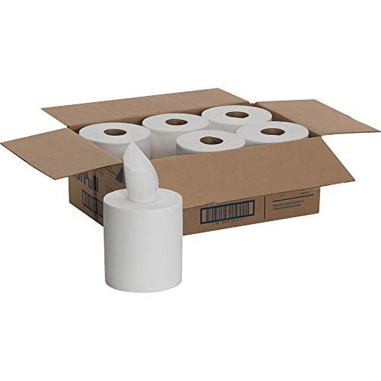 Karat Paper Towel Rolls - White - Case of 6 rolls