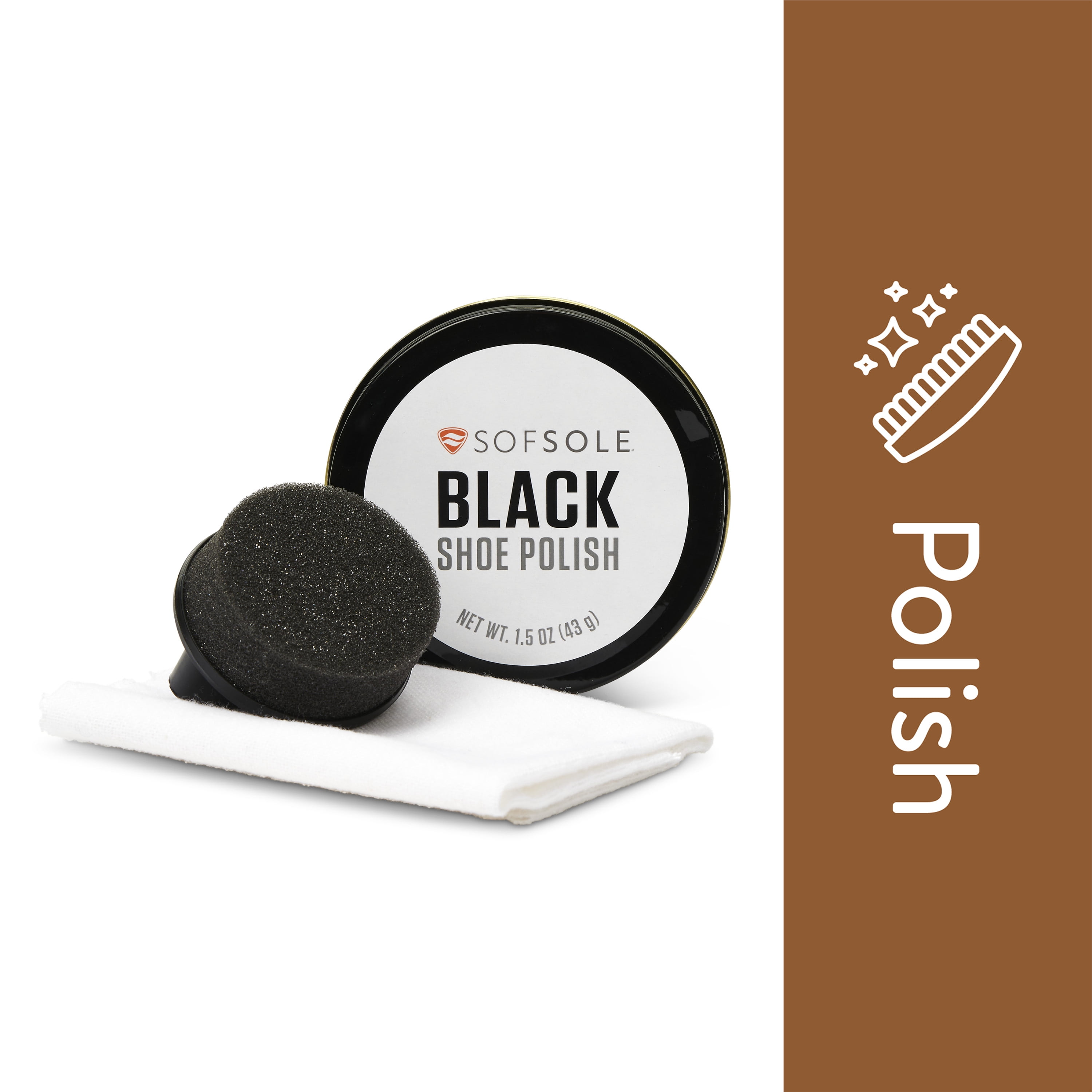 Sof Sole Black Shoe Polish Kit Walmart Business Supplies
