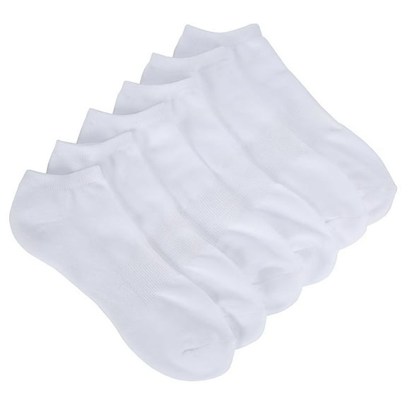 Sof Sole Comfort No Show Socks 6-Pack - Large - White