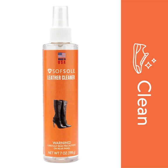Sof Sole Leather Shoe and Boot Cleaner - Leather Cleaning Spray, -Free - Made for Shoes, Boots, and Jackets, 7 oz.