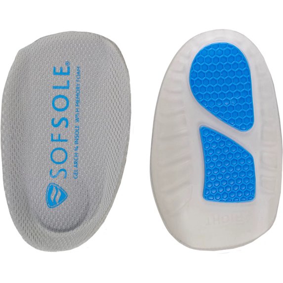 Sof Sole Gel Arch 3/4 Length Shoe Insoles with Memory Foam - Women's 5-11